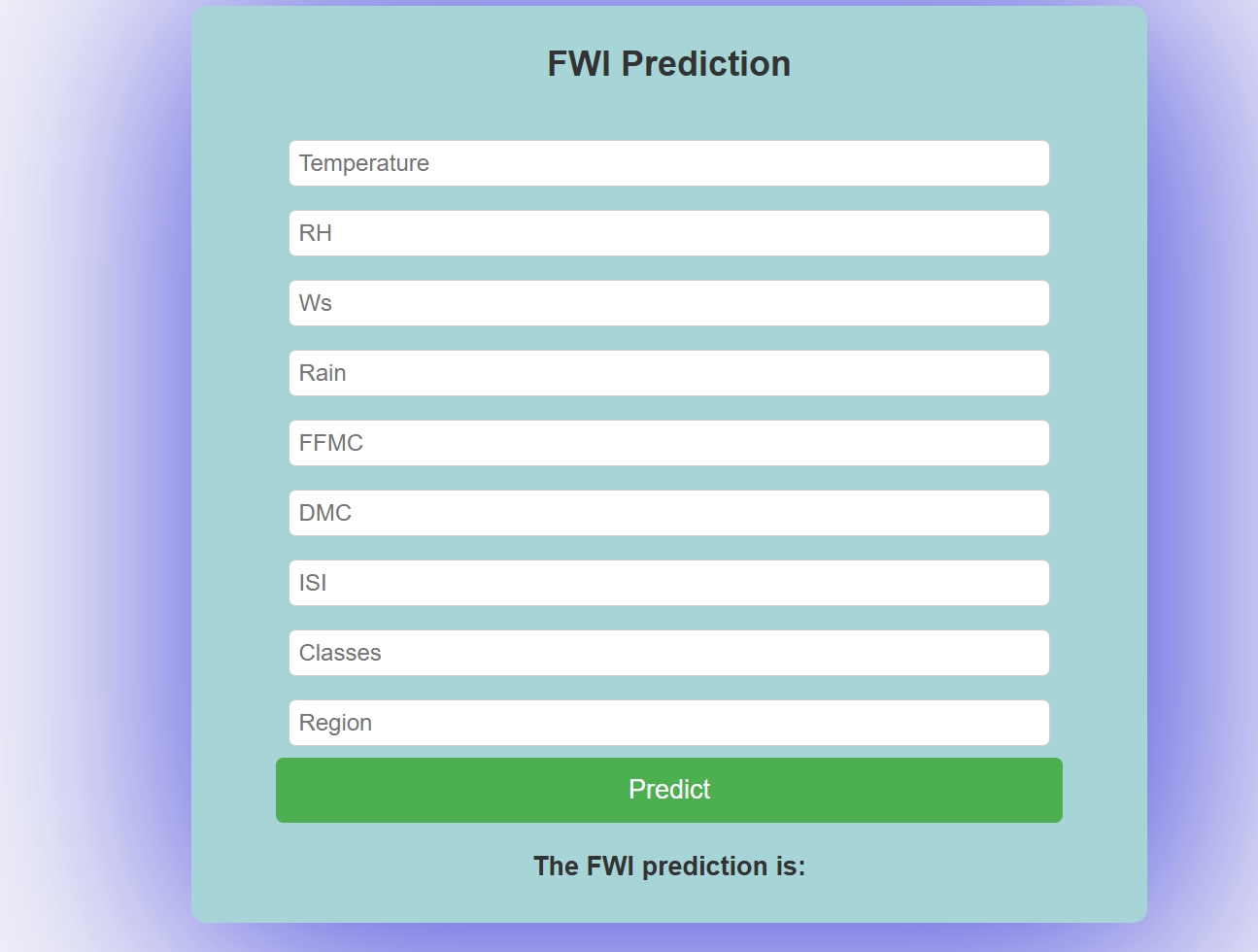 FWI Prediction